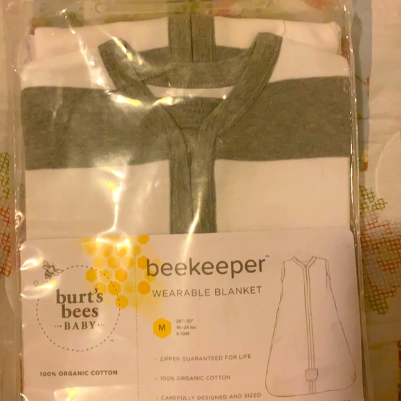 Burt's Bees Baby Pajamas New Burts Bees Babybeekeeper Wearable Big Blanket 0 Organic Cotton